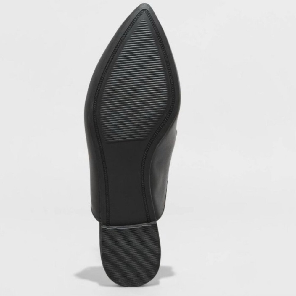 A NEW DAY Amber Black Slip-On Memory Foam Pointy Mules- Size 6 1/2 - Picture 5 of 5